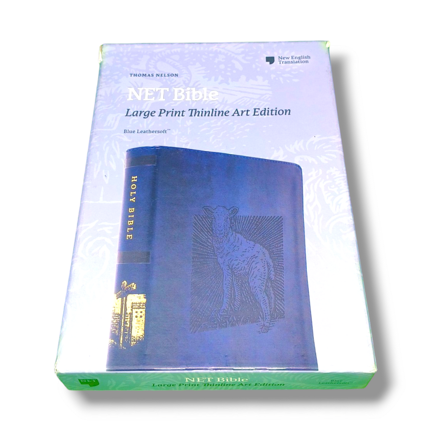 NET Bible Thinline | Art Edition | Large Print | Leathersoft Blue Color Attractive Design | Comfort Print: Holy Bible | Study Bible