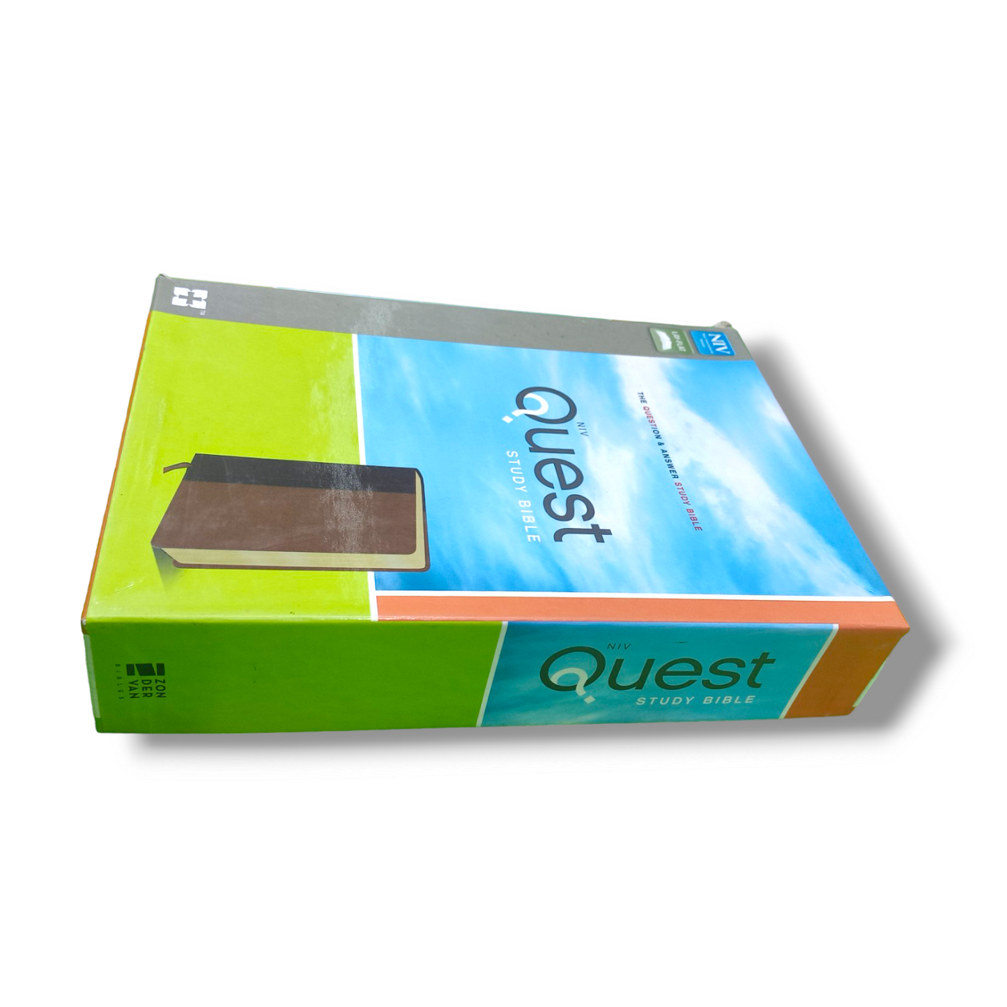 NIV Quest Study Bible | Attractive Leather Soft Cover | Personal Reference | With Related Pictures  | New Edition