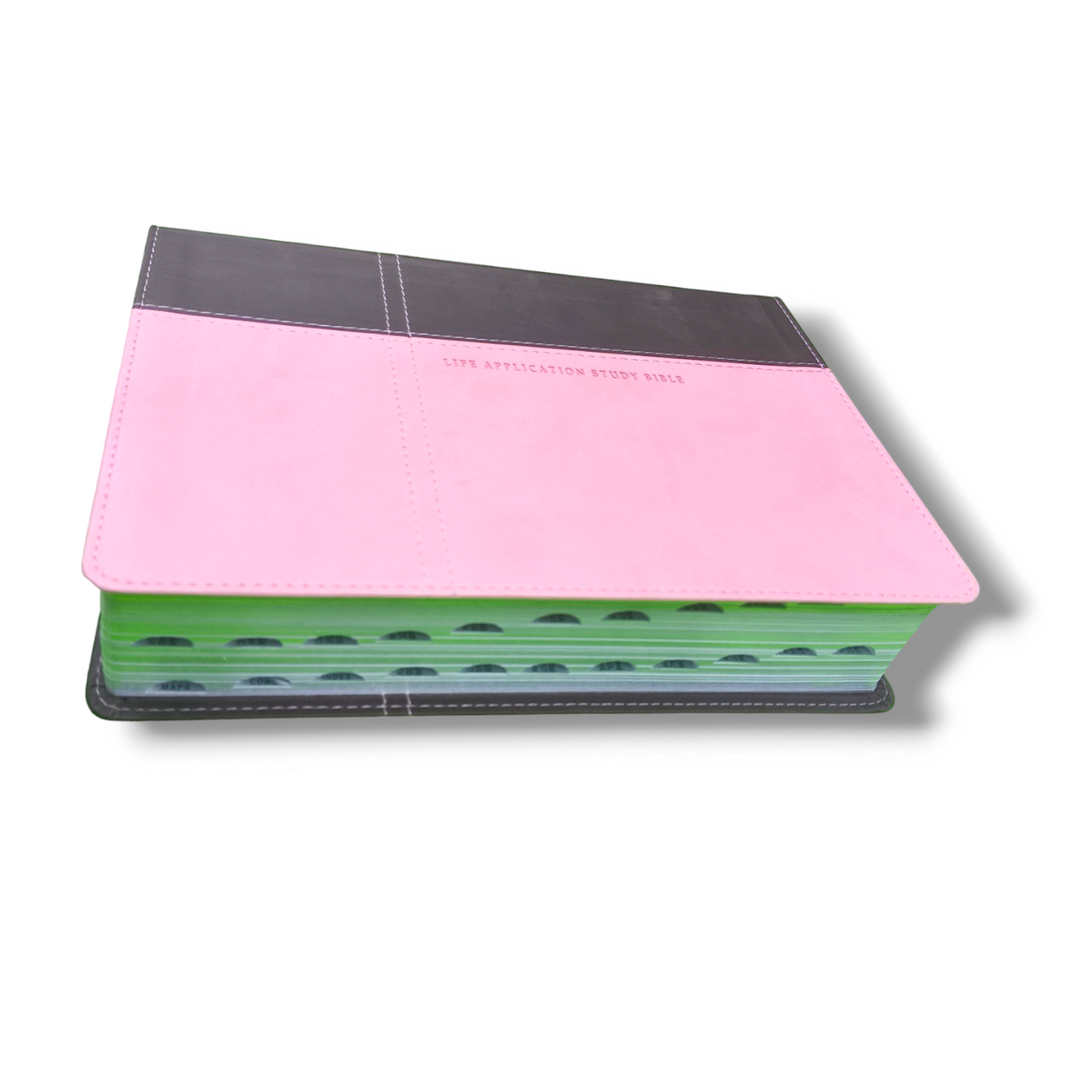 NLT Life Application Study Bible | Attractive Dark Brown/Pink Leather Edition | With Thumb Edition | New Edition