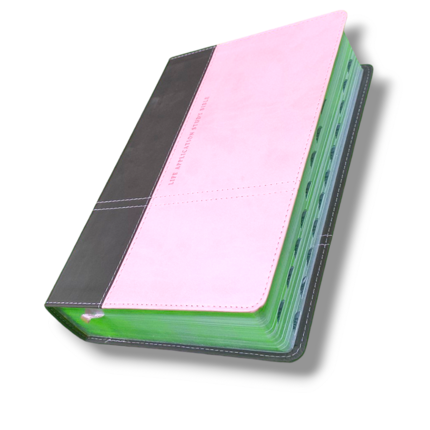 NLT Life Application Study Bible | Attractive Dark Brown/Pink Leather Edition | With Thumb Edition | New Edition