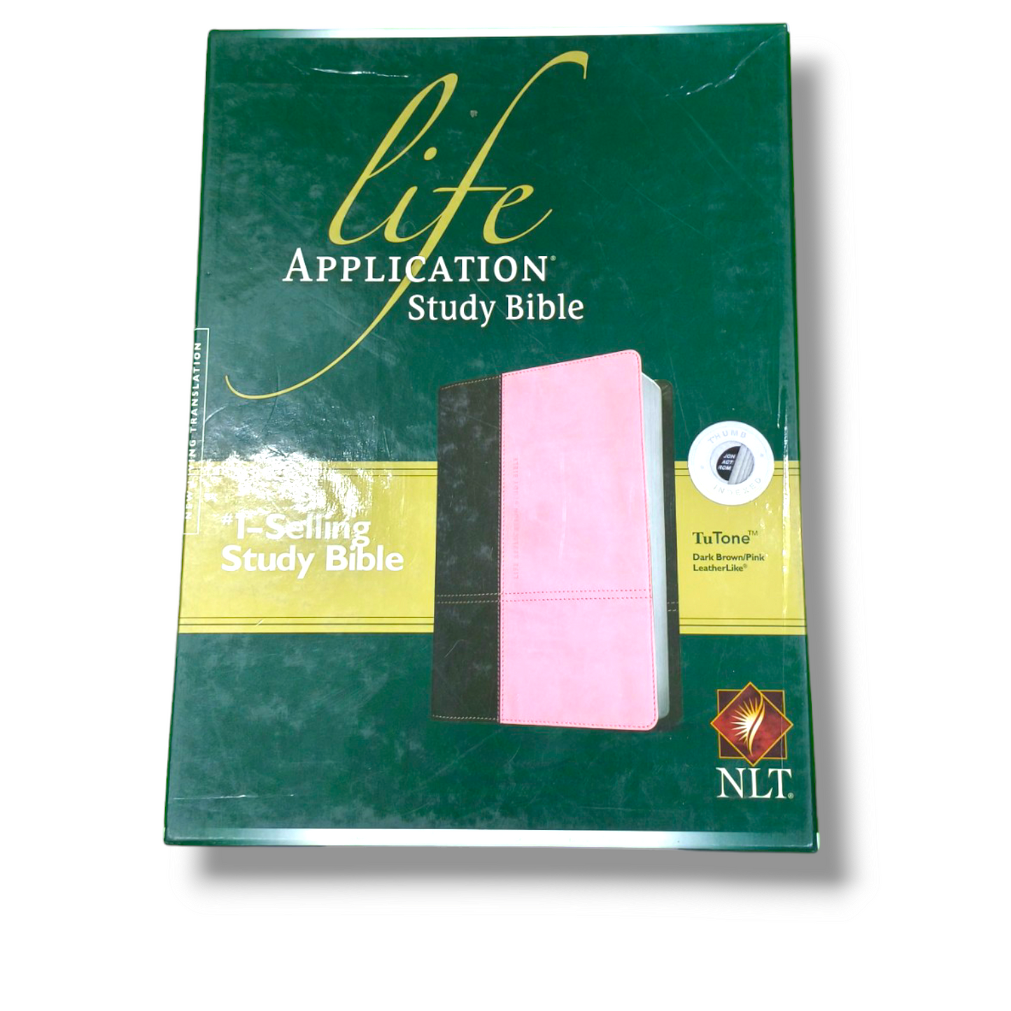 NLT Life Application Study Bible | Attractive Dark Brown/Pink Leather Edition | With Thumb Edition | New Edition