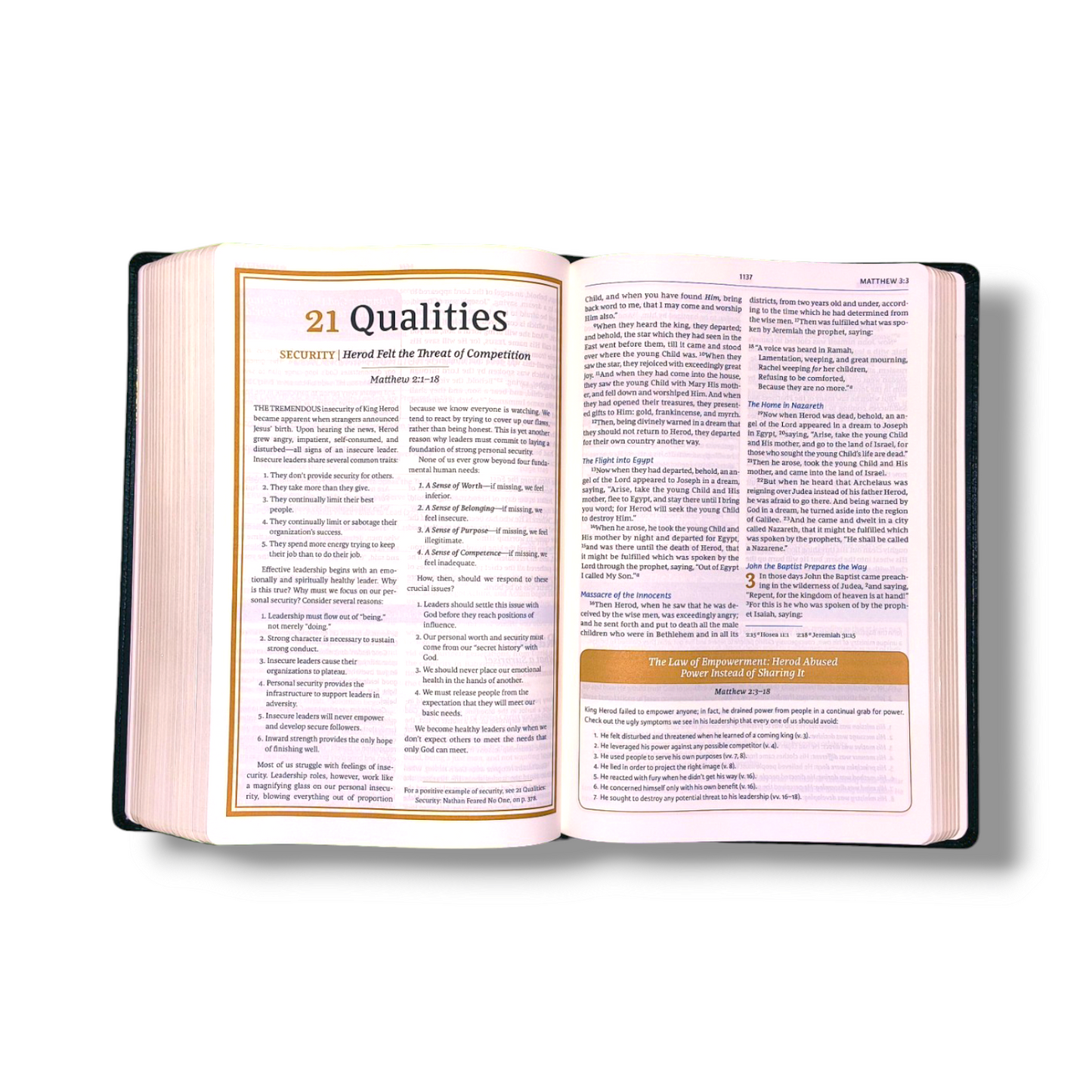 NKJV The Maxwell Leadership Bible | Black Leather Cover Edition | Personal Reference | With Related Pictures | New Edition