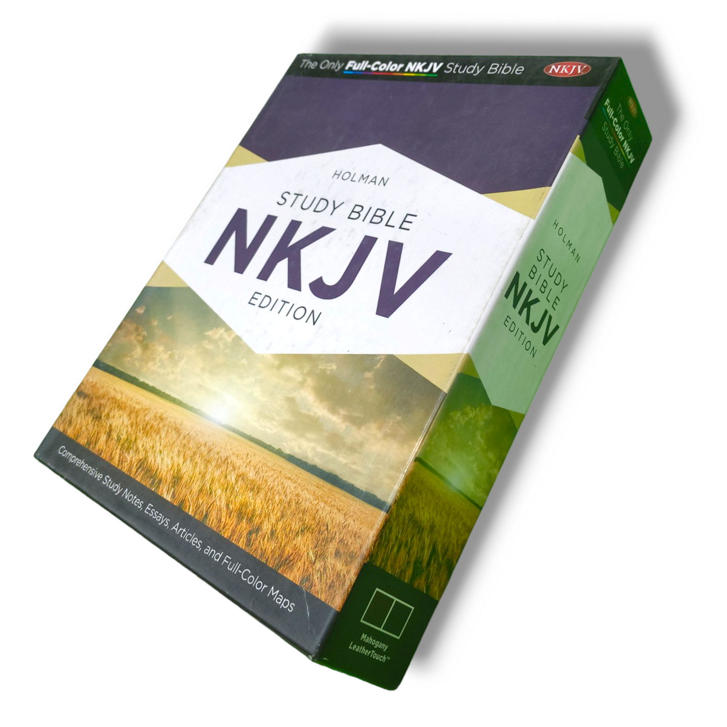 NKJV Holman Study | Mahogany Attractive Brown Leather Touch Edition | With Thumb Index | New Edition