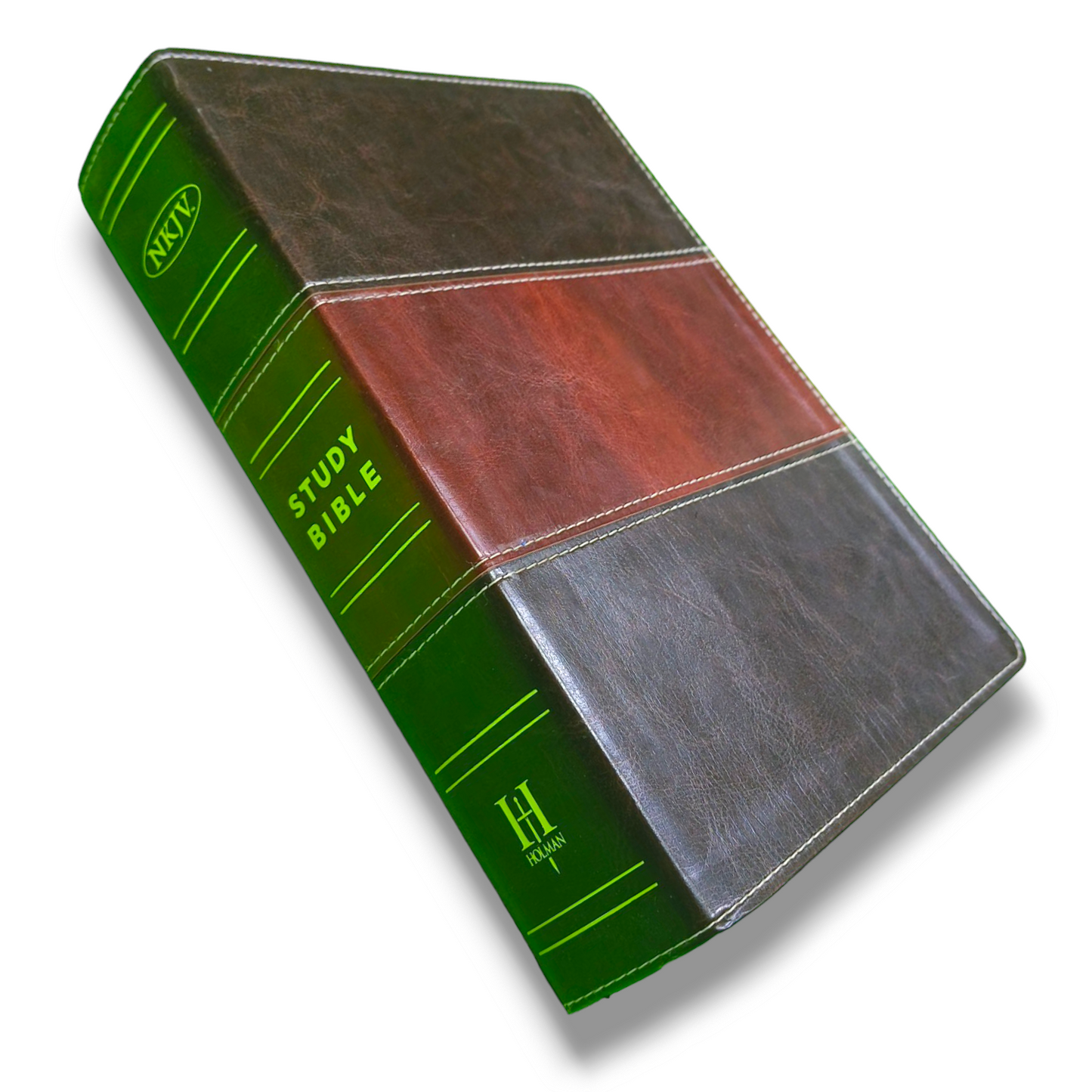 NKJV Holman Study | Mahogany Attractive Brown Leather Touch Edition | With Thumb Index | New Edition