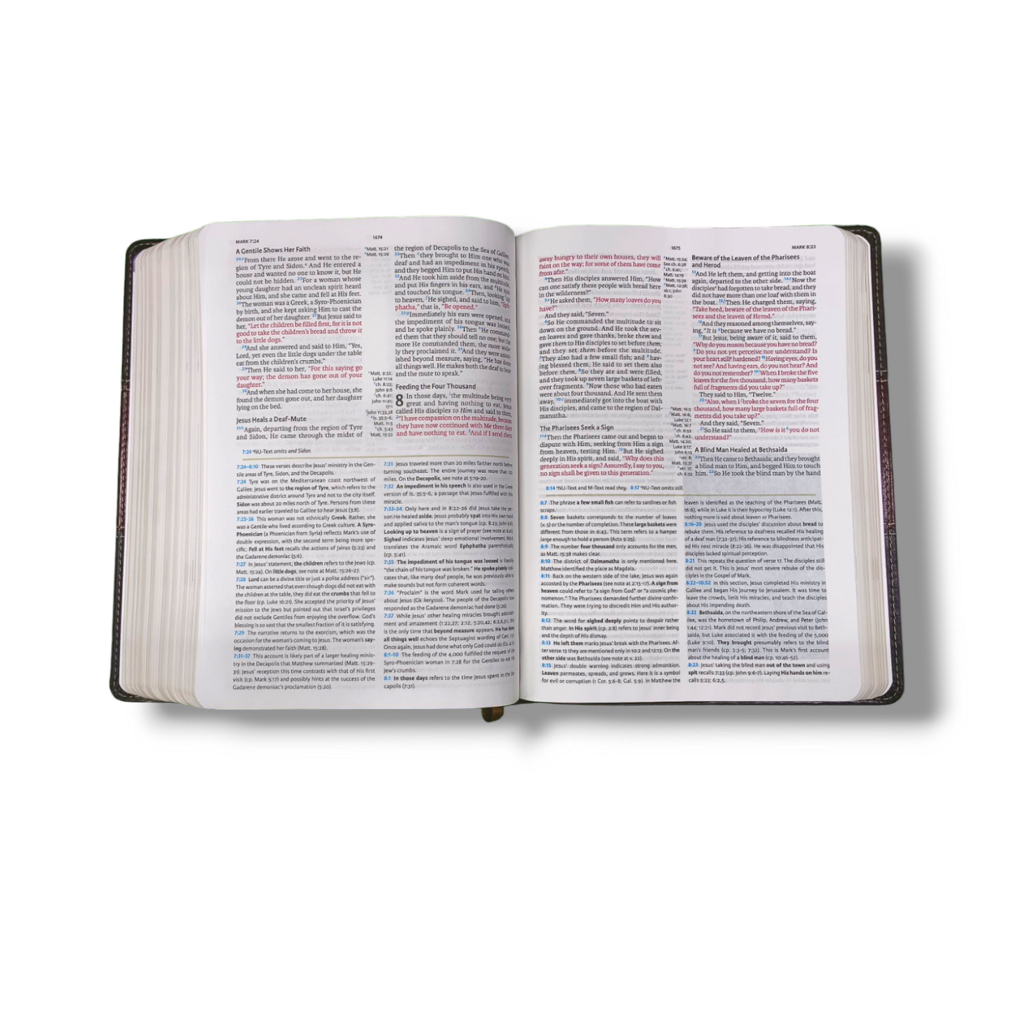 NKJV Holman Study | Mahogany Attractive Brown Leather Touch Edition | With Thumb Index | New Edition