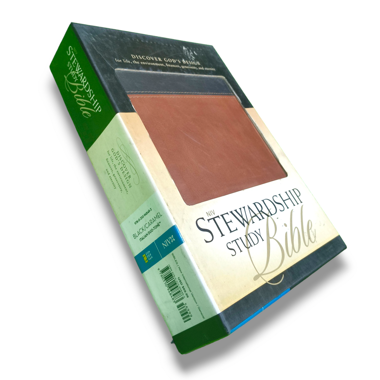 NIV Stewardship Study Bible | Discovery God's Design | Brown Leather Cover Edition: Explore Scripture with Depth and Clarity