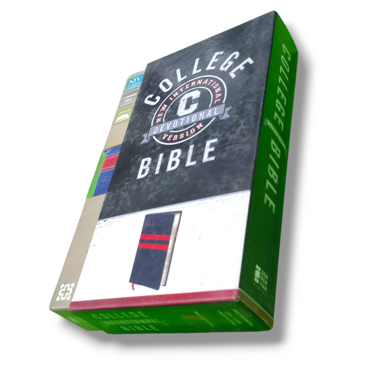 NIV College Devotional Bible | Attractive Design Navy / Red, Italian Duo-Tone | Study Bible | New Edition