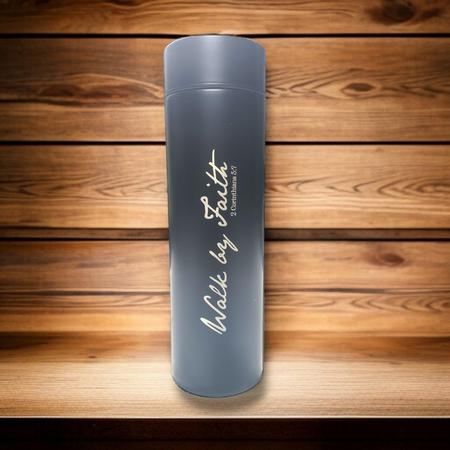 LED Temperature Display | Water Bottle 750 ml | Bible Verses Printed ( 2 Corinthians 5 : 17 ) Premier Kitchen | Pure Stel