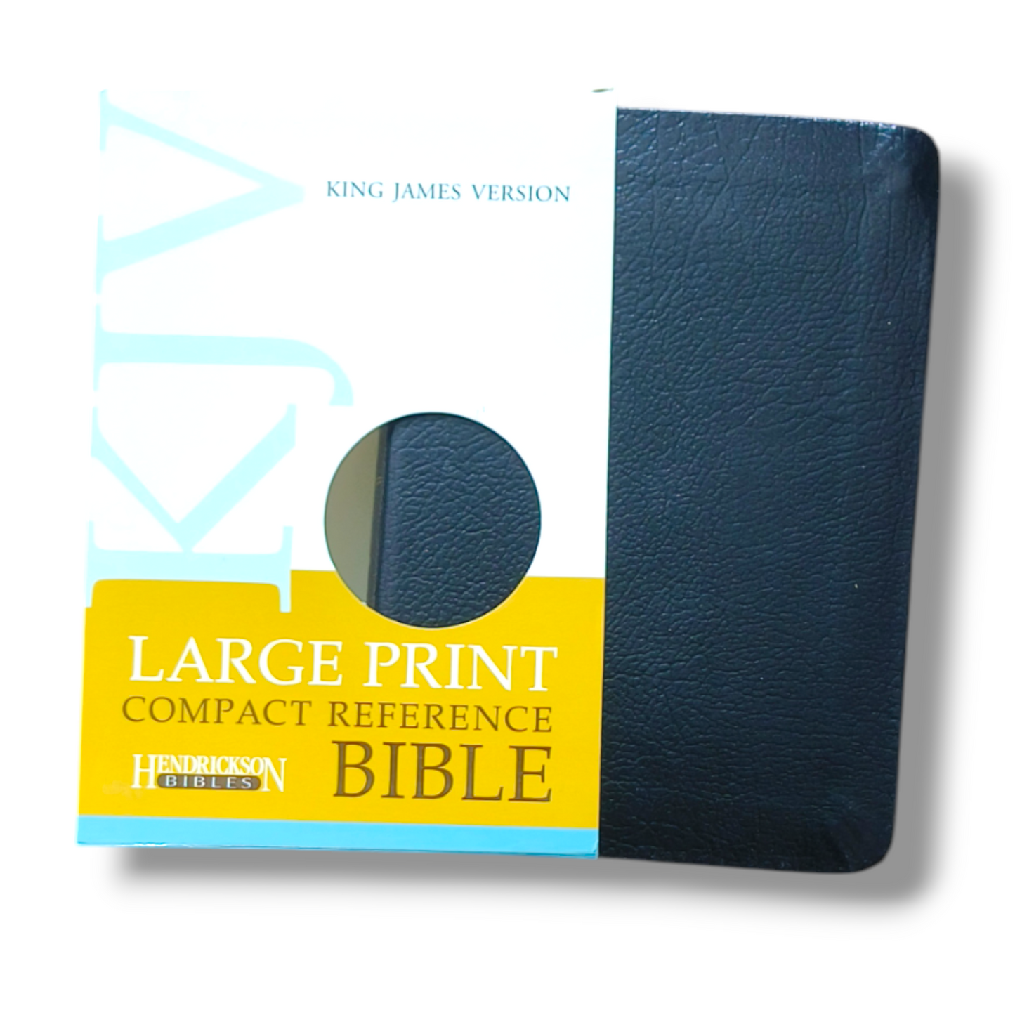 KJV Large Print Bible | Compact Reference Bible | Black Pure Leather Deigned Bound Edition | Red Latter Edition | New Edition