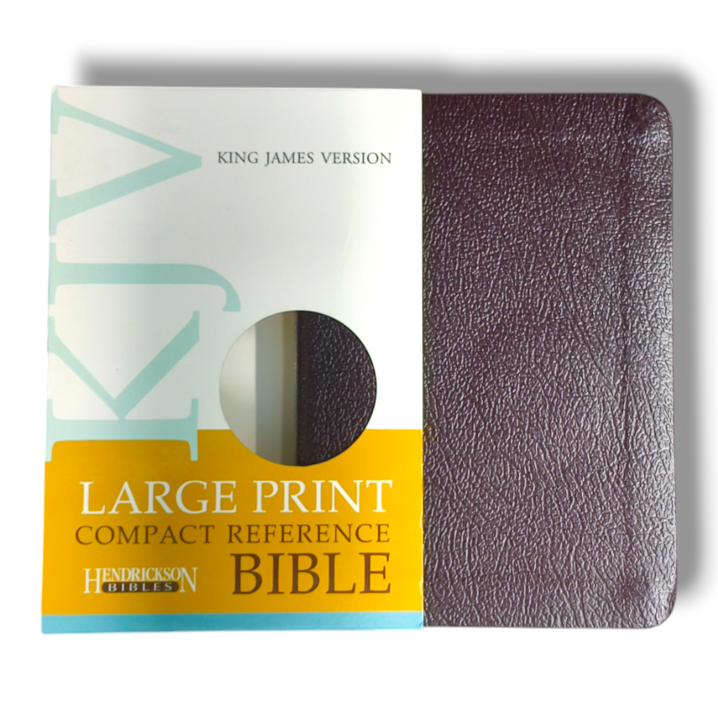 KJV Large Print Bible | Compact Reference Bible | Black Pure Leather Deigned Bound Edition | Red Latter Edition | New Edition