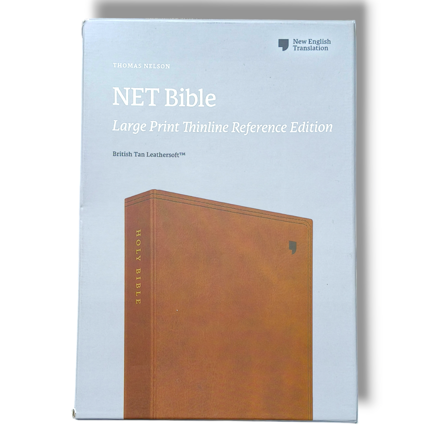 NET Bible Large Print | Thinline Reference Edition | British Tan Leather soft Bounded | Concordance | Full - Color Map's | New Edition