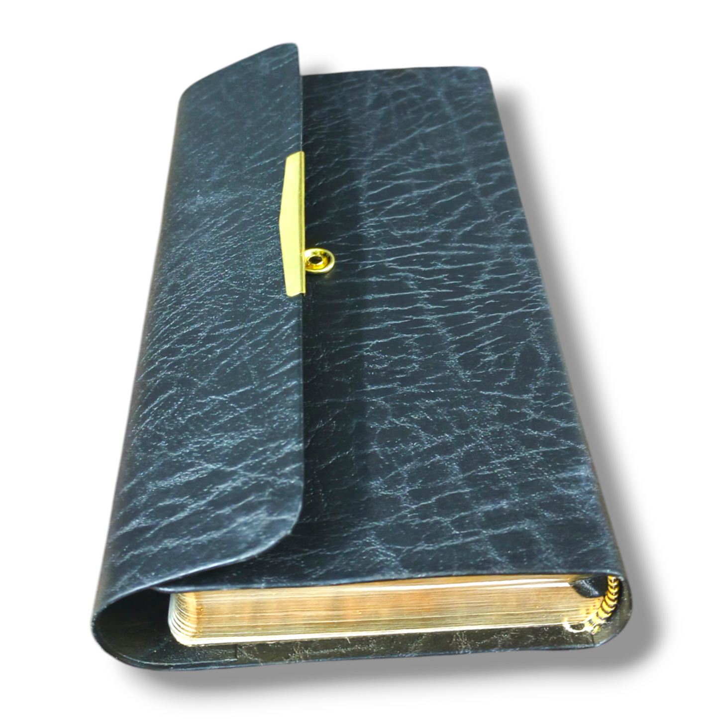 KJV Check Book Bible | Black Bonded Flap Leather Edition | Classic Series Edition | Self-Pronouncing Text | Red Letter Bible | New Edition