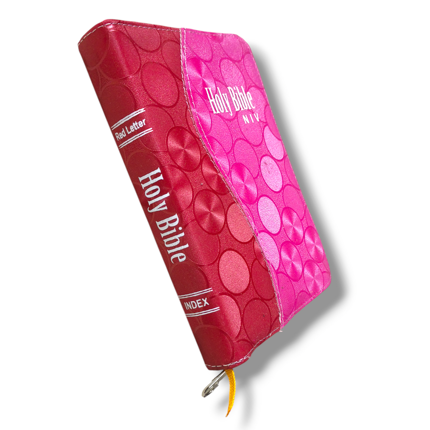 NIV Compact Edition Bible | Thumb Index Bible | With Red & Pink Attractive Design Bound | New Edition Bible Duo-Tone