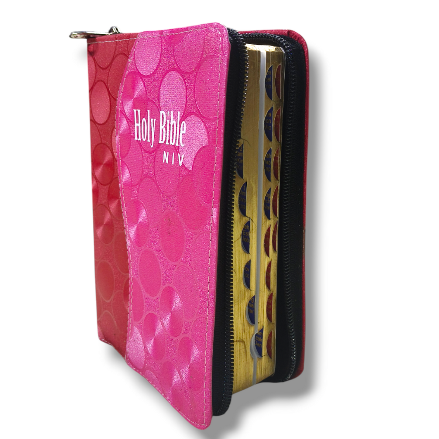 NIV Compact Edition Bible | Thumb Index Bible | With Red & Pink Attractive Design Bound | New Edition Bible Duo-Tone