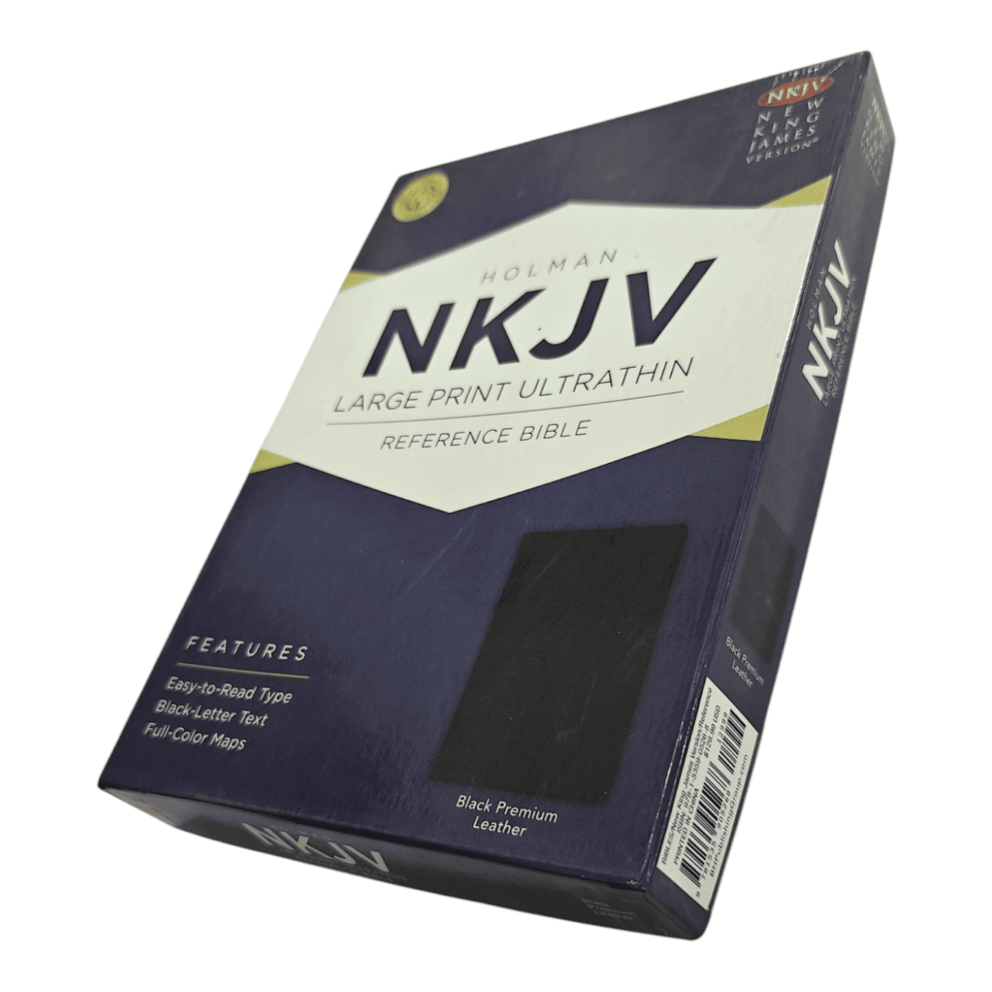 NKJV Large Print Ultrathin Reference Bible, Leathersoft, Brown, Comfort Print® - Easy-to-Read, Easy-to-Carry - 9781535905268