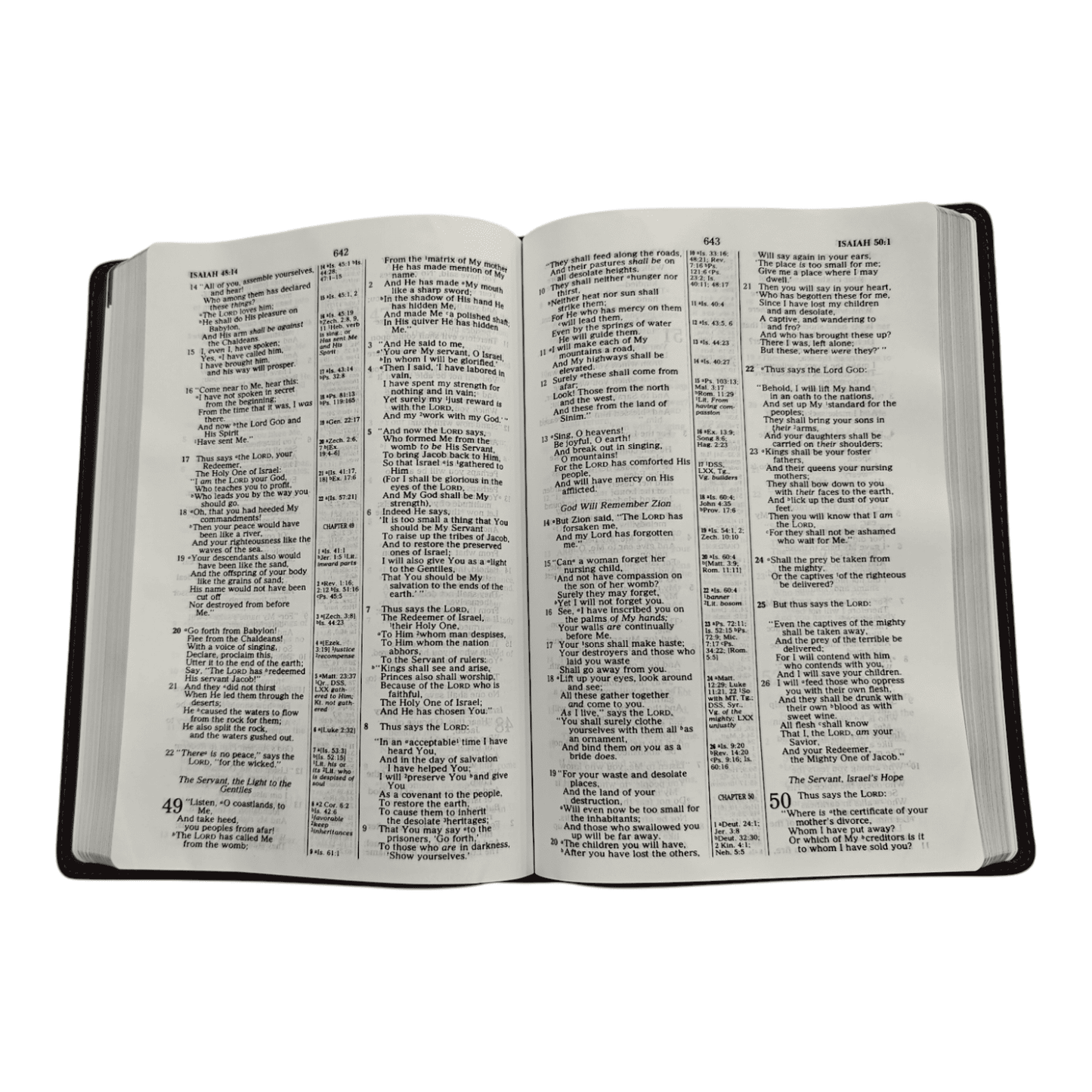 NKJV Large Print Ultrathin Reference Bible, Leathersoft, Brown, Comfort Print® - Easy-to-Read, Easy-to-Carry - 9781535905268