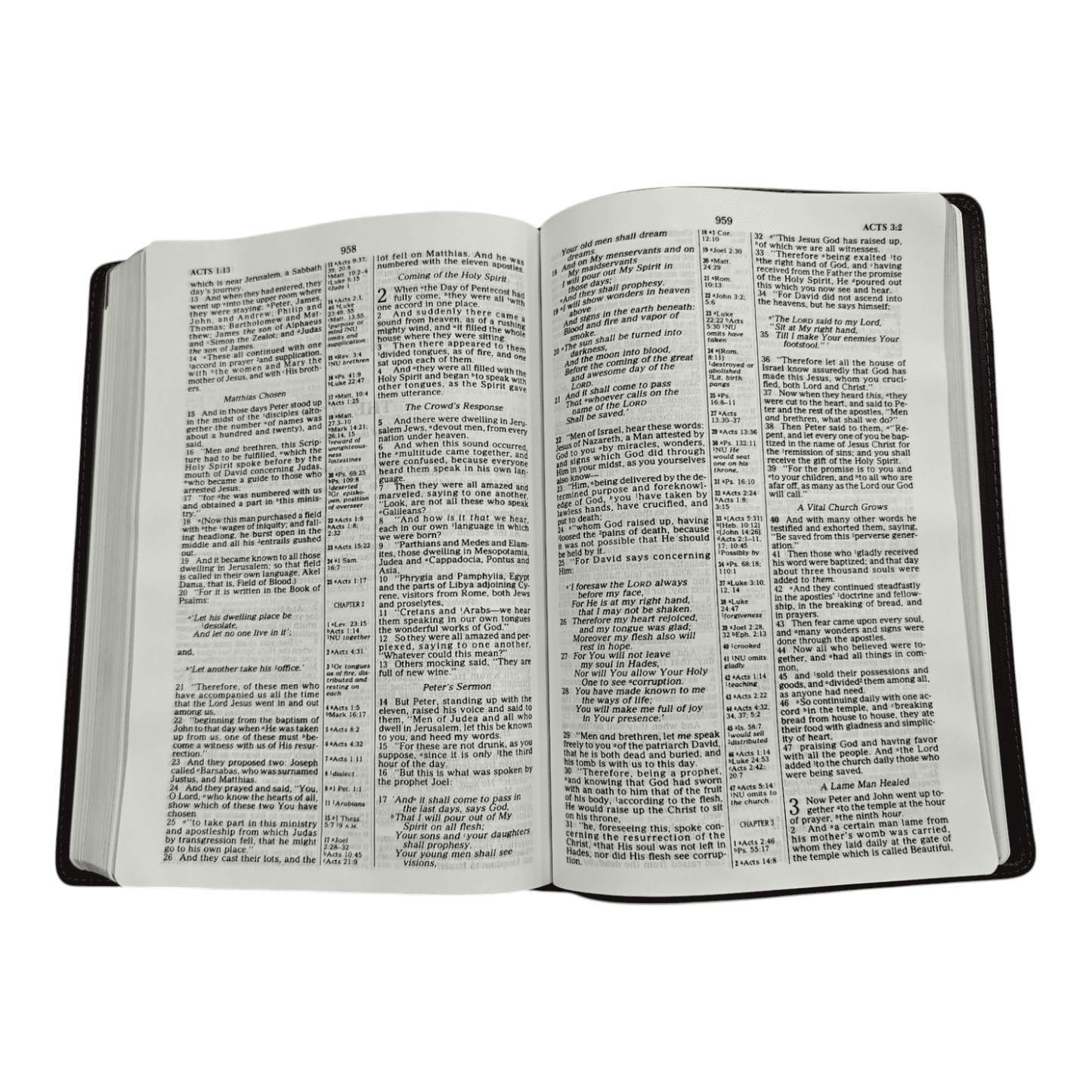 NKJV Large Print Ultrathin Reference Bible, Leathersoft, Brown, Comfort Print® - Easy-to-Read, Easy-to-Carry - 9781535905268