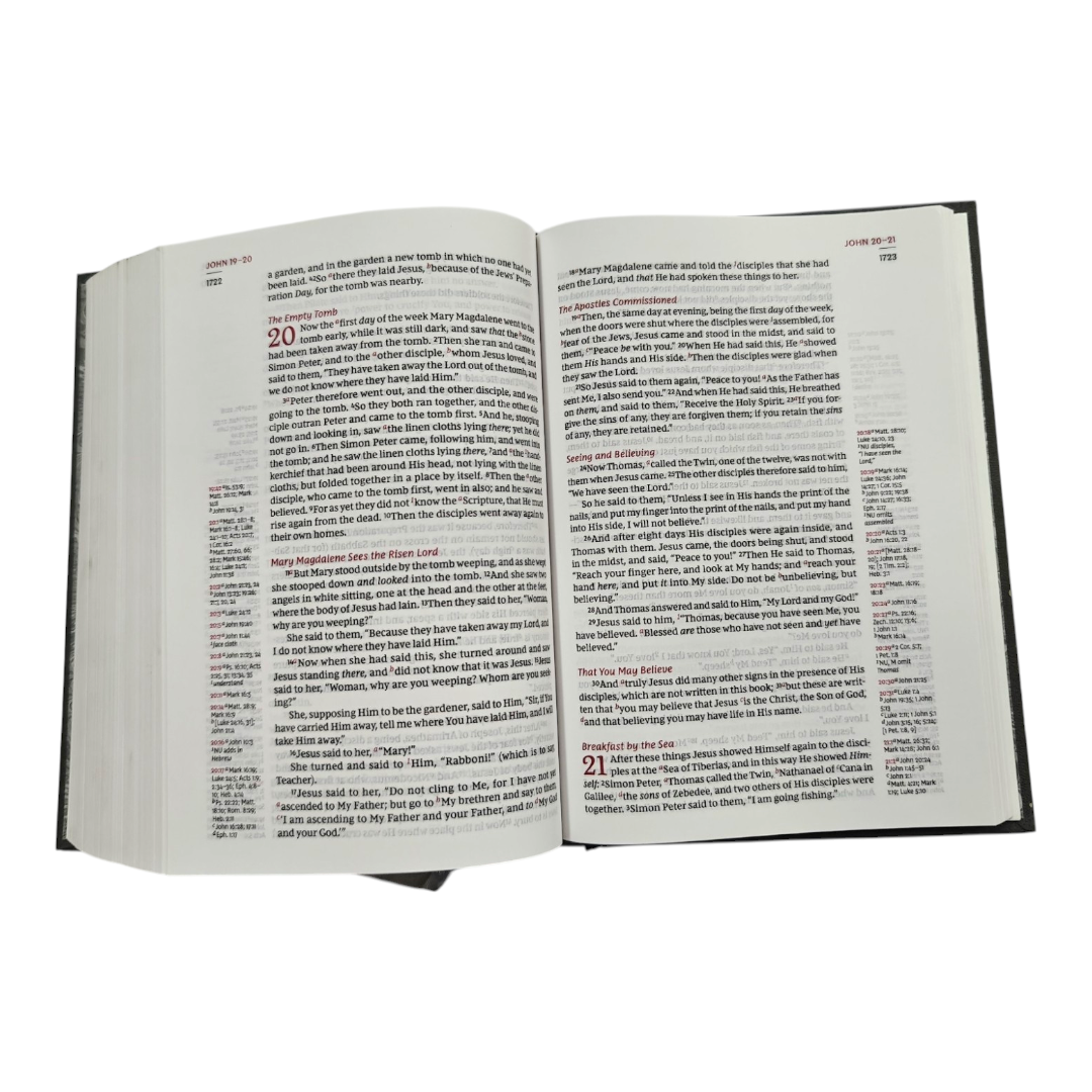 NKJV Compact Single-Column Reference Bible, Comfort Print (72,000+ Cross-References)