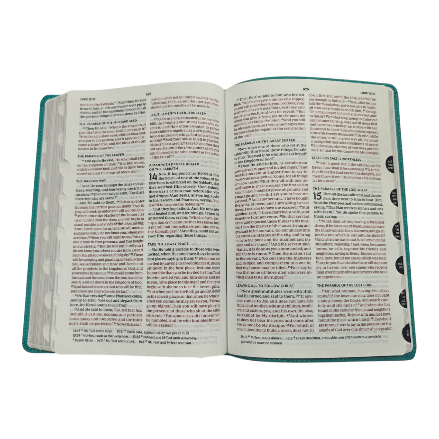 NKJV Thinline Bible Verse Art Cover Collection Genuine Leather Brown Thumb Indexed Red Letter Comfort Print