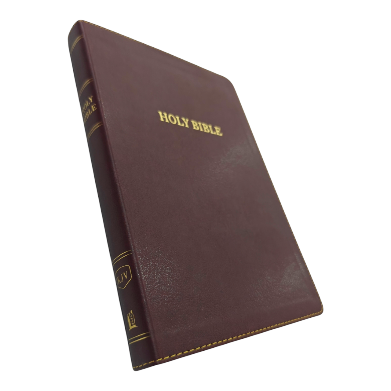 "KJV Large Print Thinline Bible in Burgundy – elegant bonded leather cover with easy-read text. Perfect for gifts or daily use. ISBN: 9780718098131."