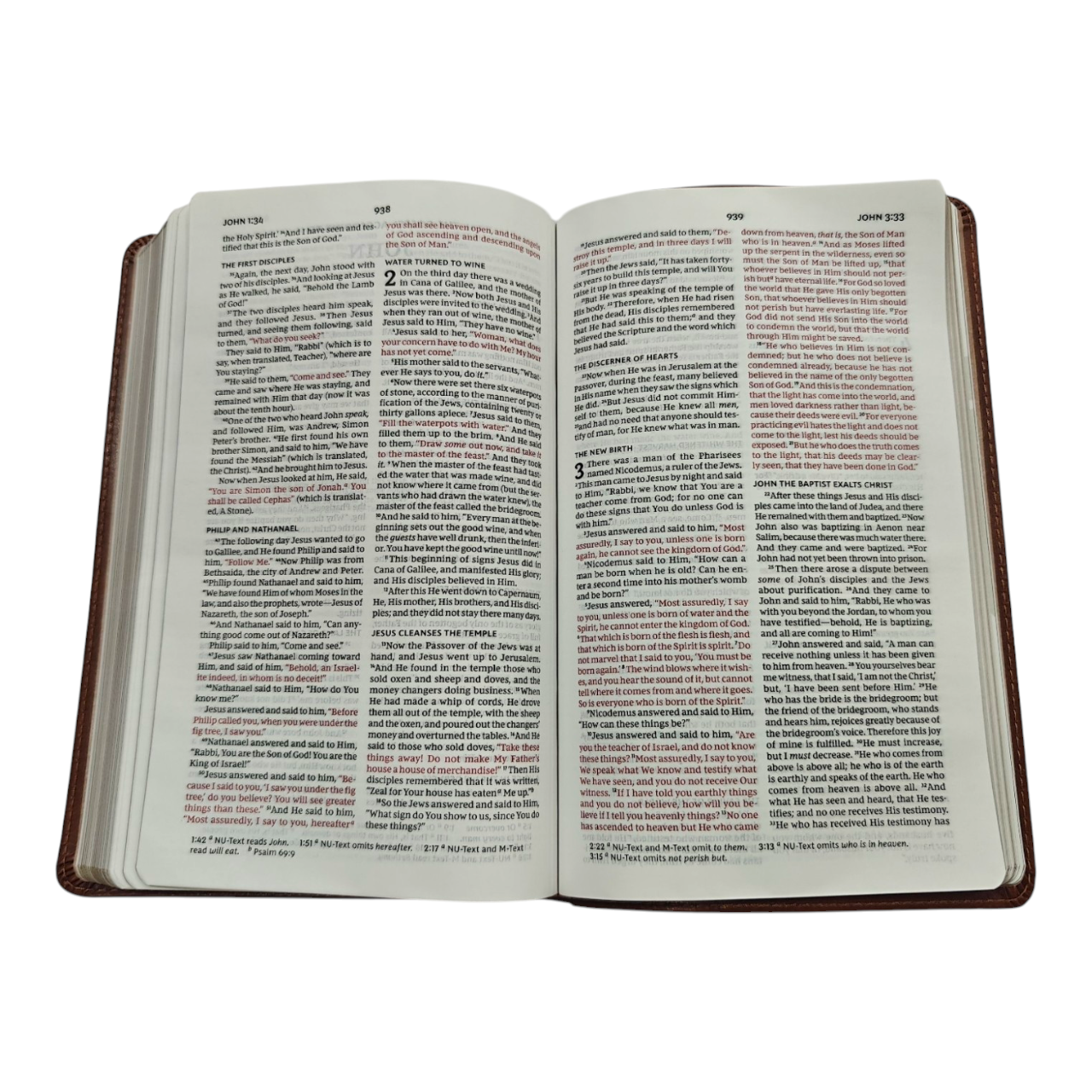 NKJV Thinline Bible Youth Edition Leathersoft Brown Red Letter Edition Comfort Print