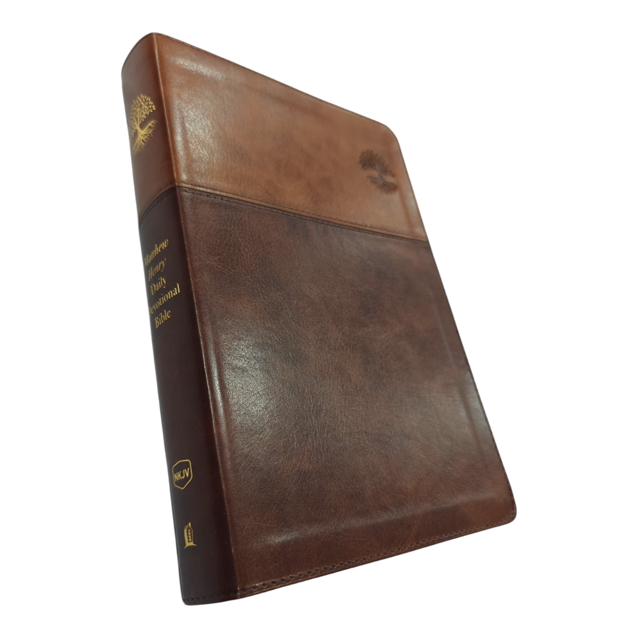 NKJV Matthew Henry Daily Devotional Bible - Brown Leathersoft (New King James Version)