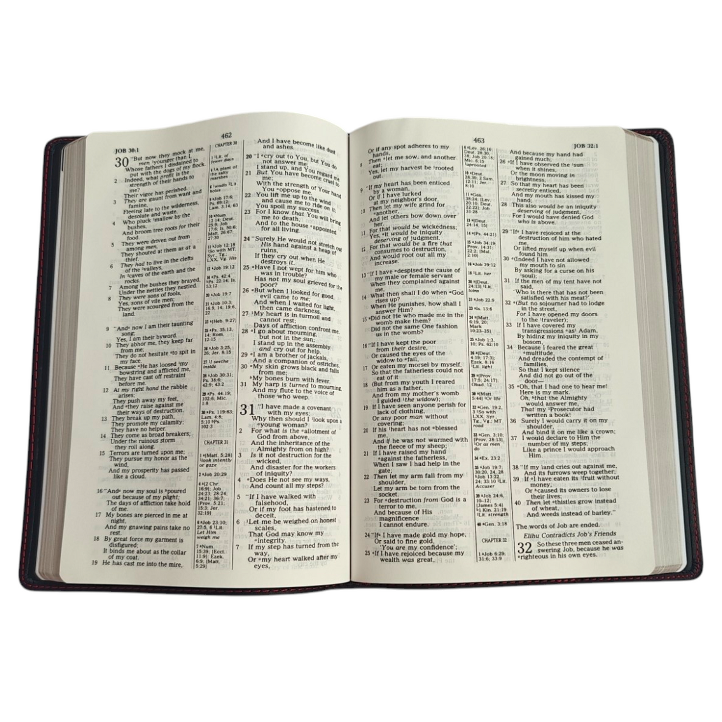 Holman NKJV Large Print Ultrathin Reference Bible – Black Premium Leather