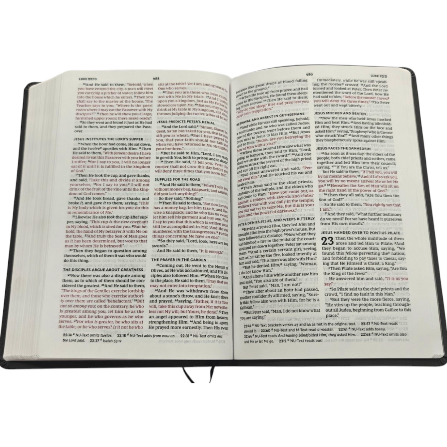 NKJV Value Thinline Bible Large Print Imitation Leather Black Red Letter Edition