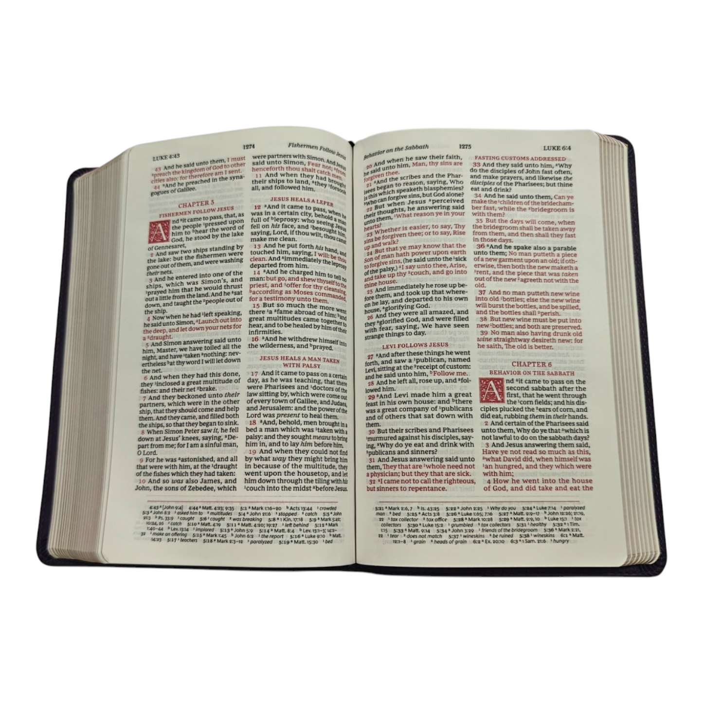KJV Personal Size Reference Bible Sovereign Collection Black Premium Goatskin Leather Premier Collection Comfort Print