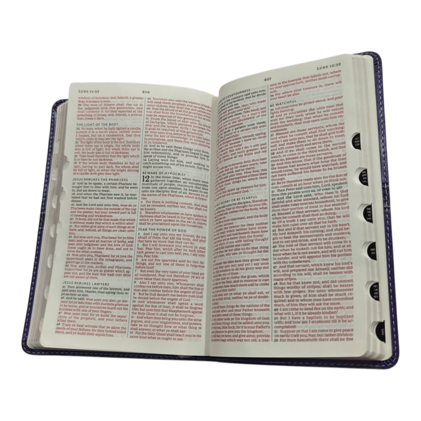 KJV Holy Bible Large Print Thinline Black Leathersoft Red Letter Comfort Print King James Version