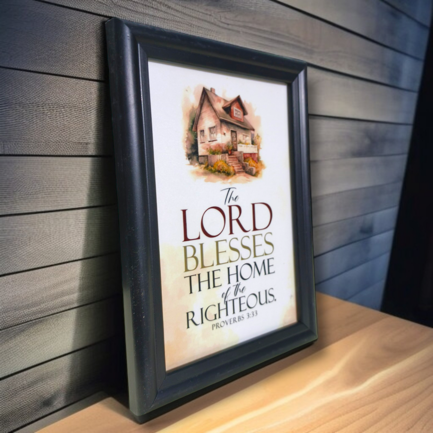 High Quality| Best Gift For Home Decor | Size : 7 inch By 5 inch | D15 |Hanging Frame | Premium Hindi Bible Verses Photo Frame