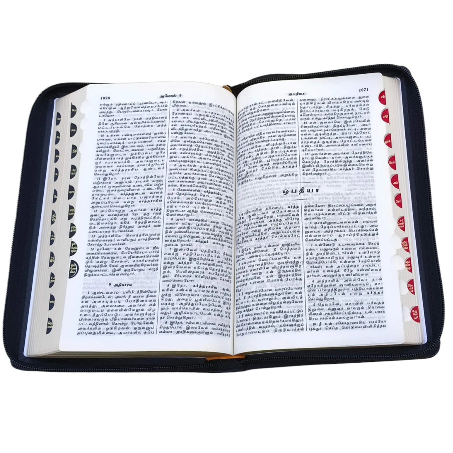 The Holy Bible In Tamil |Black Color Bound |With Index and Cross Zip Bible