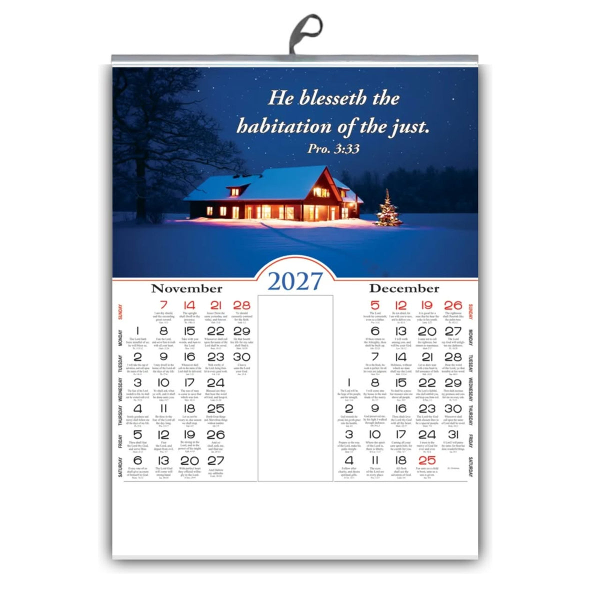 A Beautiful Year with God – 2027 Large English Scenery Calendar