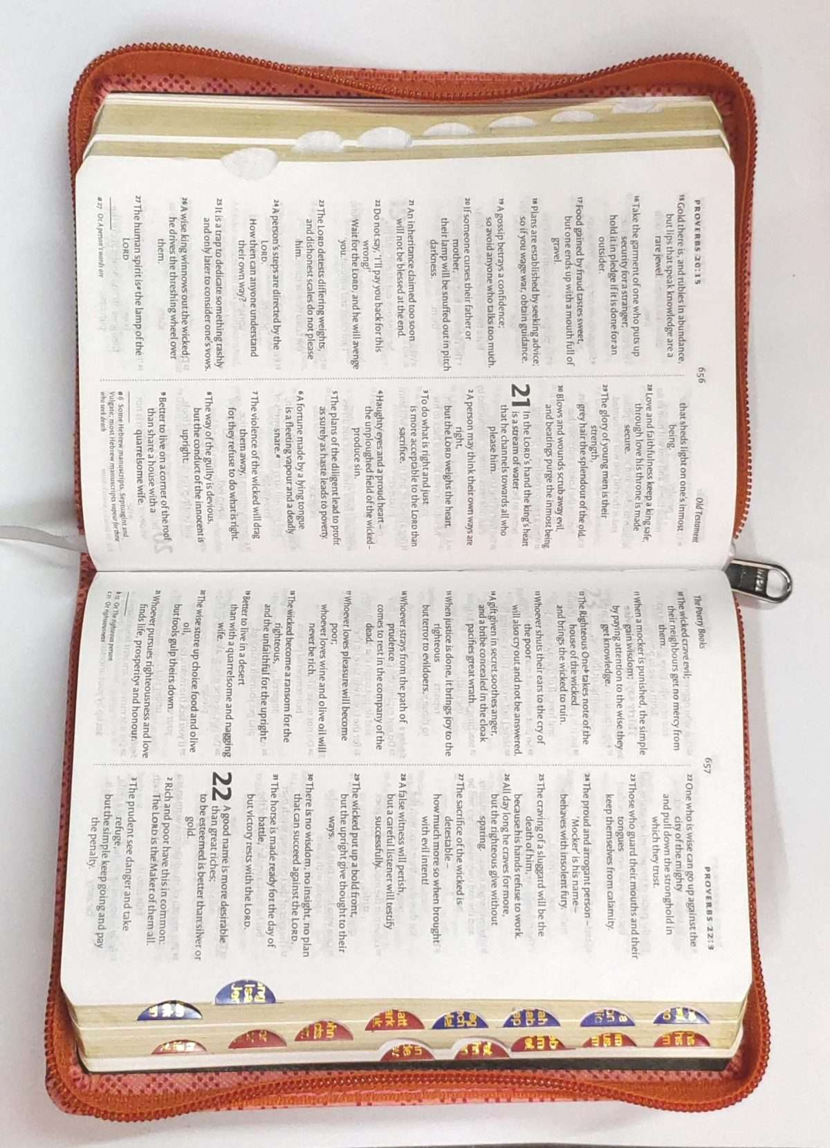 NIV Compact Bible - Red Letter Edition: Blue Color Zip Type With Thumb Index