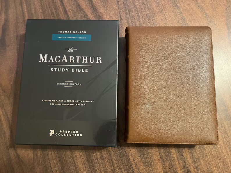 ESV MacArthur Study Bible, 2nd Edition – Premium Goatskin Leather, Brown (Premier Collection)
