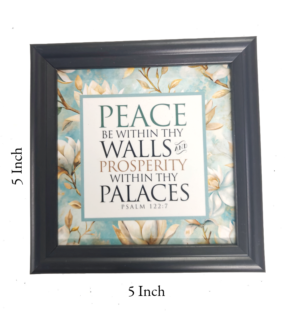 English Bible Verse Frame Board – 5x5 Inch Size, High-Quality and Durable Design