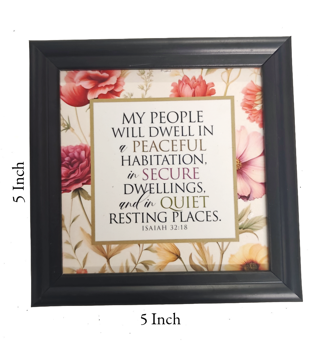 A Daily Reminder of God's Unwavering Love: The 5x5 Inch English Bible Verse Frame Board