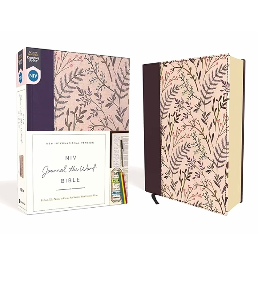 NIV Journal the Word Bible | Cloth over Board | Pink Floral | New Edition | Reflect Take Notes or Create Art Next to Your Favorite Verse