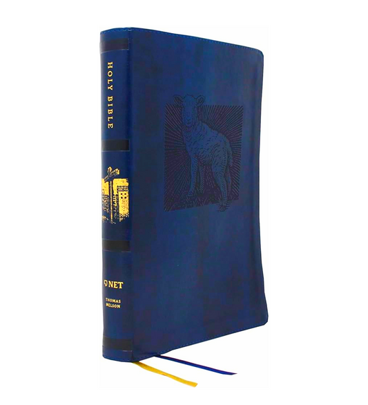 NET Bible Thinline | Art Edition | Large Print | Leathersoft  Blue Color Attractive Design | Comfort Print: Holy Bible | Study Bible