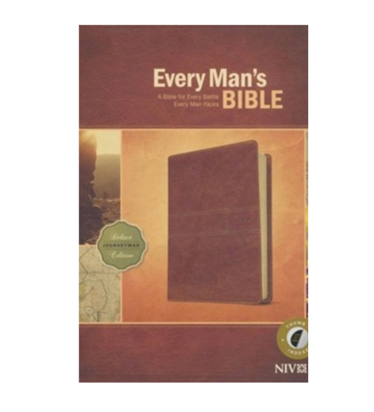 NIV Every Man's Bible | Deluxe Journeyman Edition Leather Brown | Study Bible | New Edition