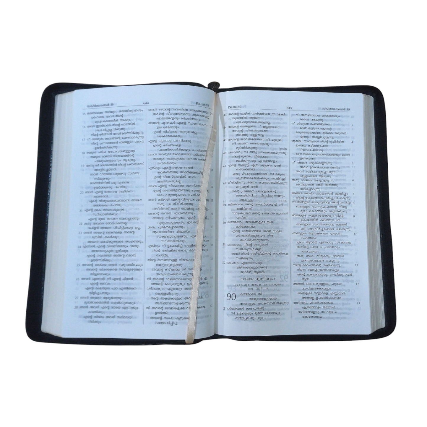 Malayalam Classic Edition | Golden Edge Bible | Leather Black Bound & Zip | New Edition