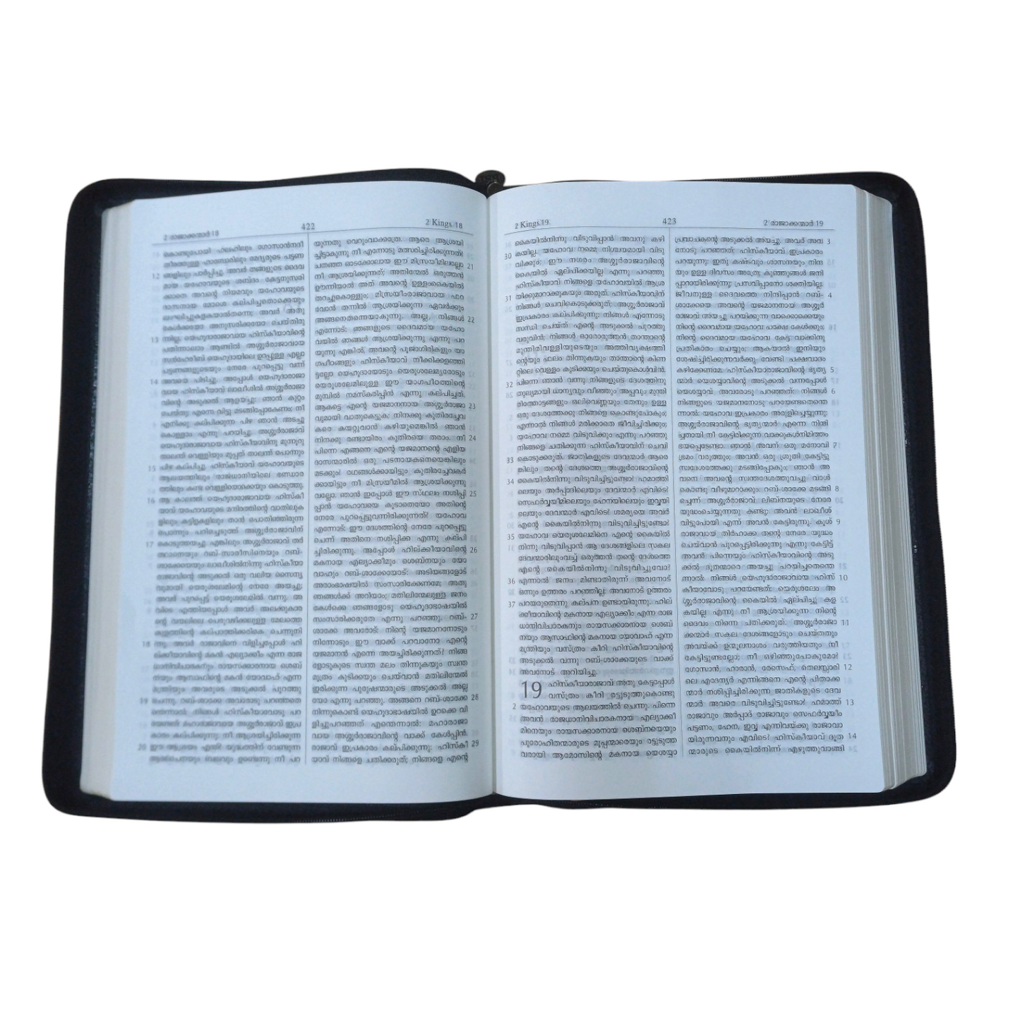 Malayalam Classic Edition | Golden Edge Bible | Leather Black Bound & Zip | New Edition