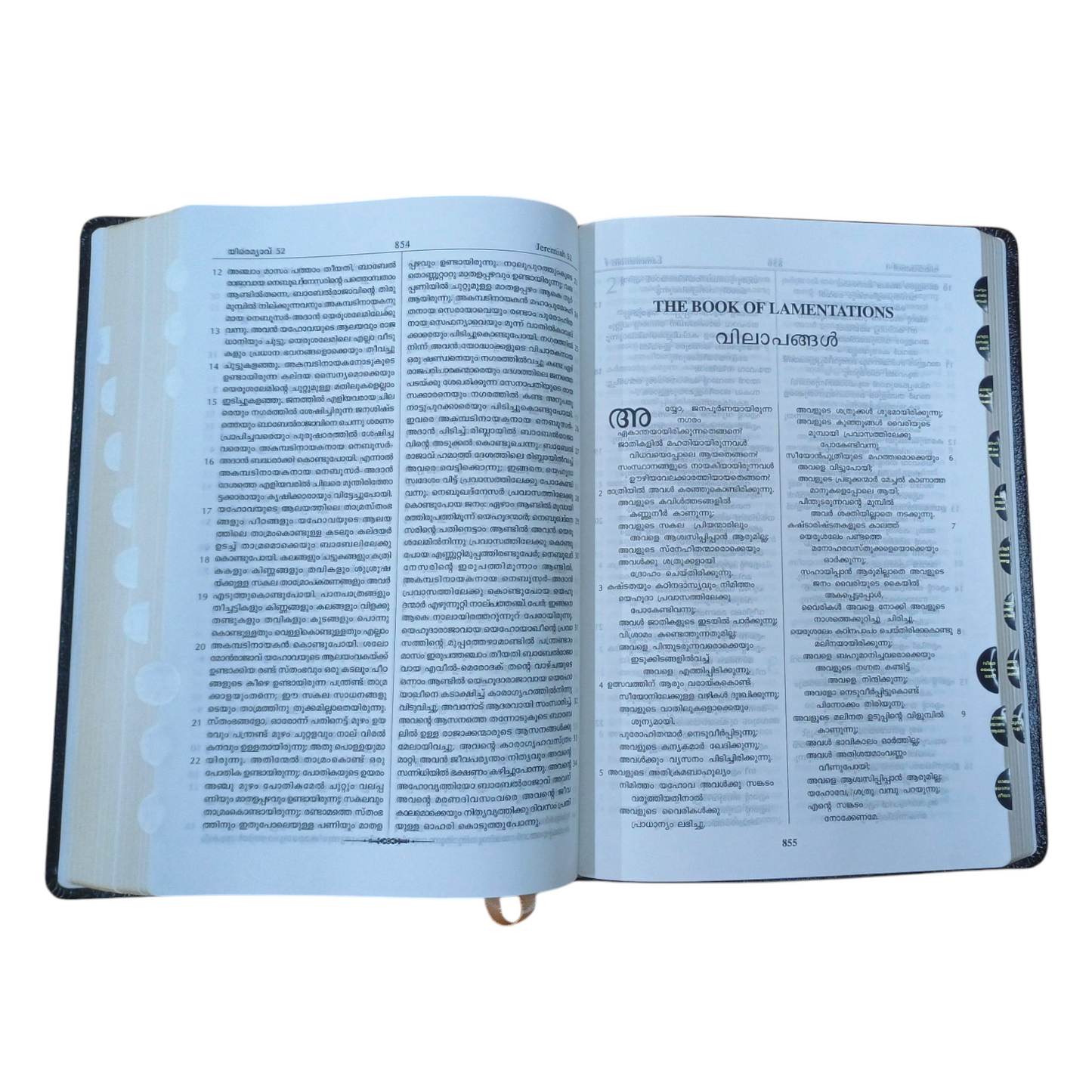 Malayalam Royal Edition | KBS ( Korean Printed Bible ) | With Thumb Index | Golden Edge Bible | Leather Black Bound