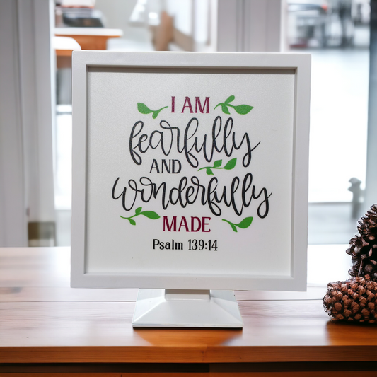 Stand Frame | High Quality | Best Gift For Home Decor | ( Psalms : 139:14 )