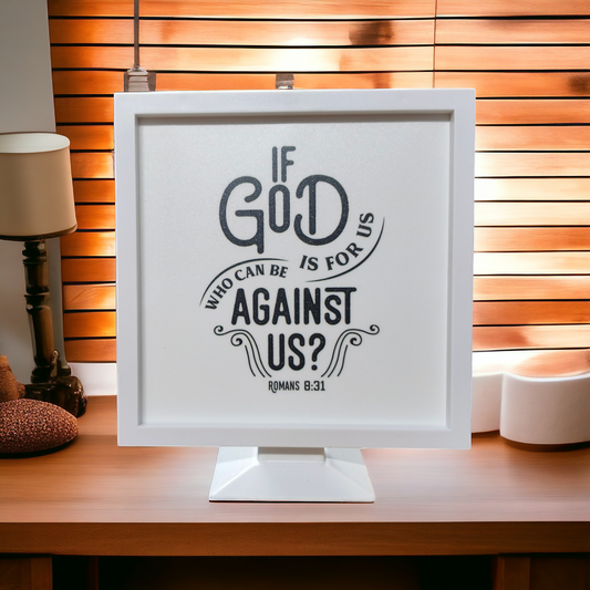 Stand Frame | High Quality | Best Gift For Home Decor | ( Romans 8:31 )