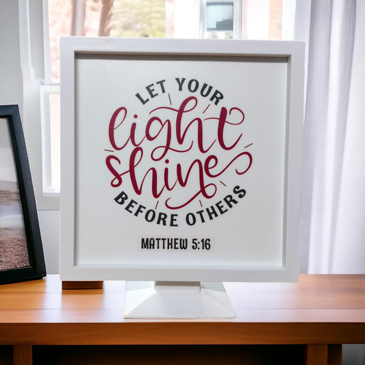 Stand Frame | High Quality | Best Gift For Home Decor | ( Matthew 5:16 )
