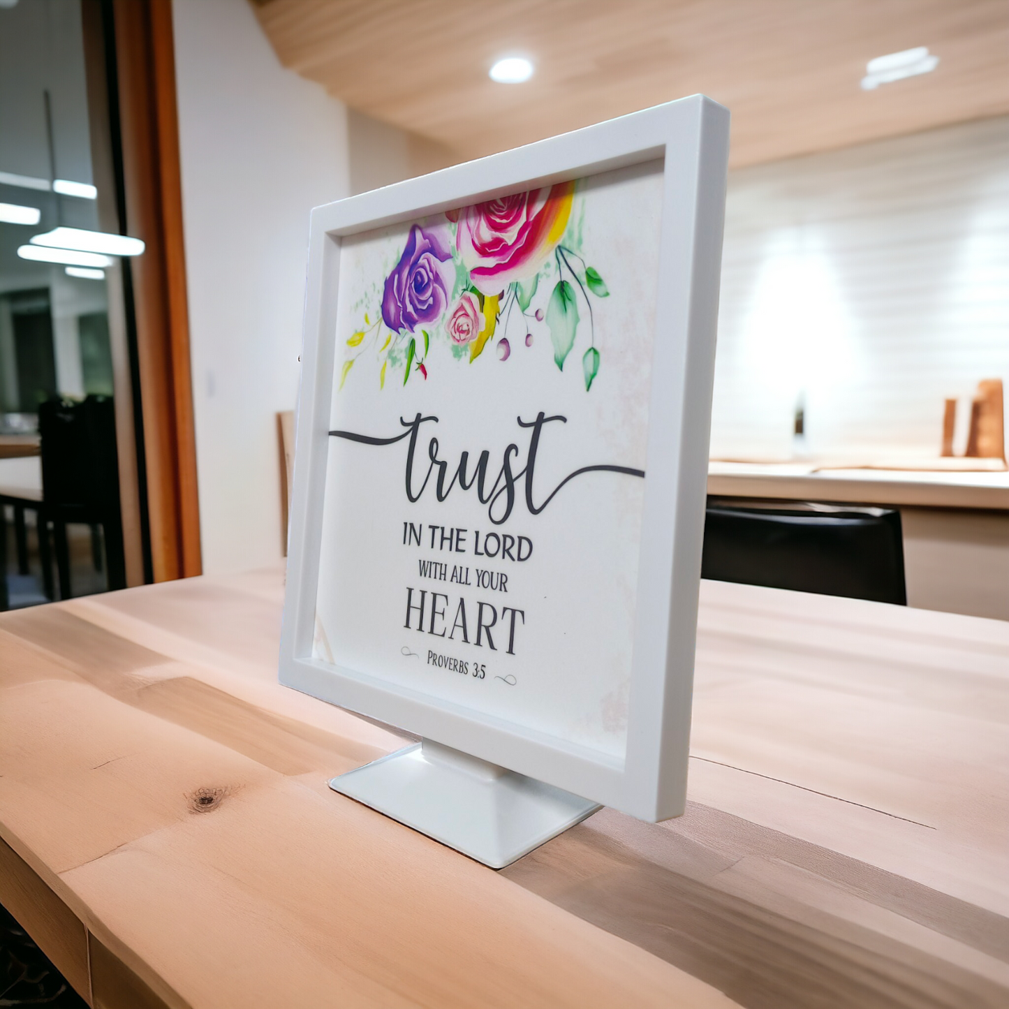 Stand Frame | High Quality | Best Gift For Home Decor | ( Proverbs 3:5 )