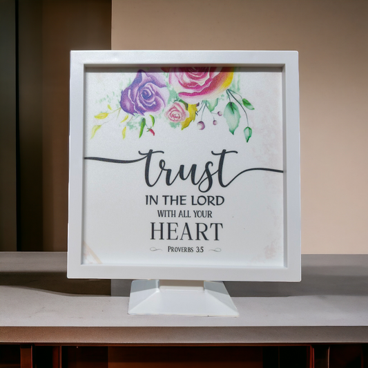 Stand Frame | High Quality | Best Gift For Home Decor | ( Proverbs 3:5 )