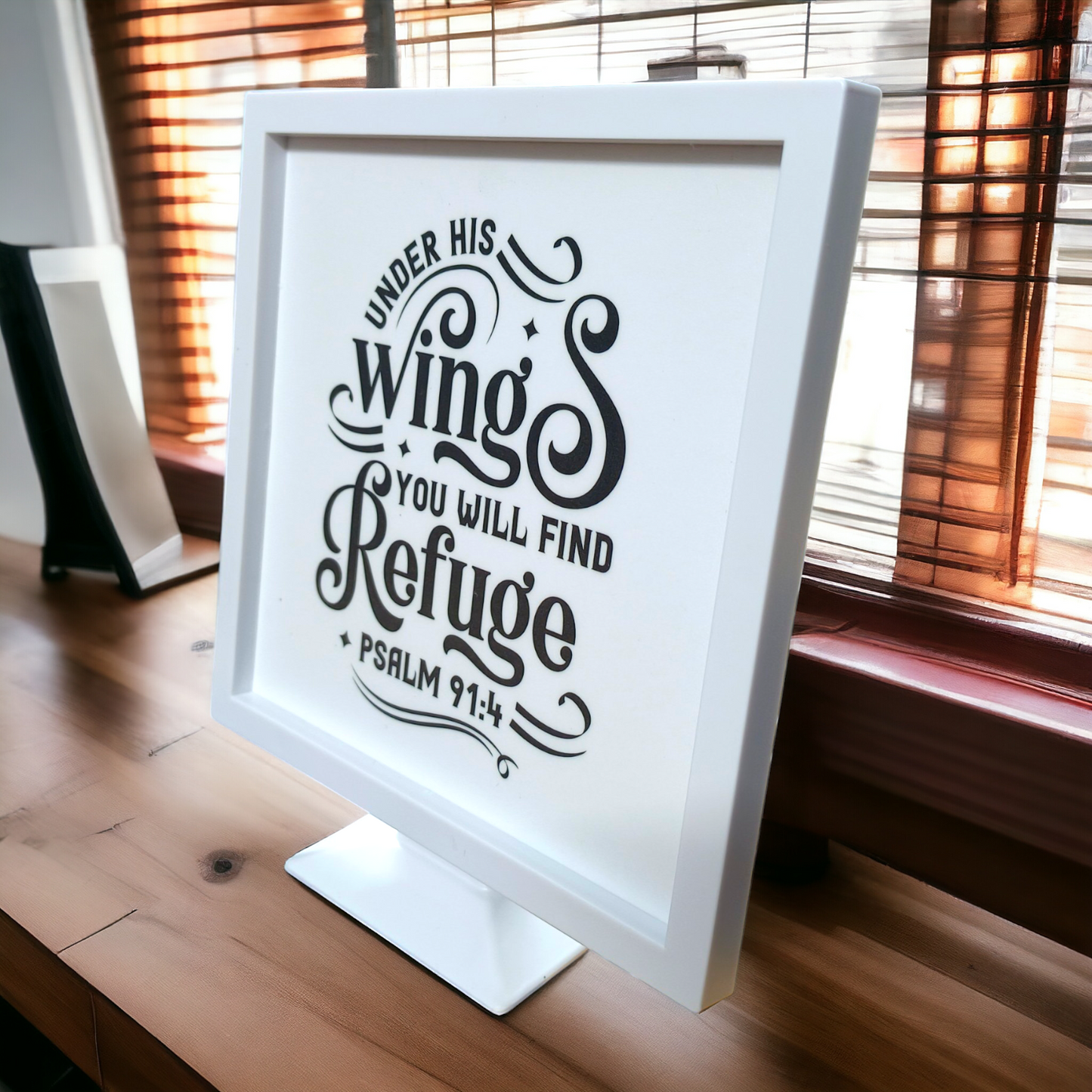 Stand Frame | High Quality | Best Gift For Home Decor | ( Psalms : 91:4 )