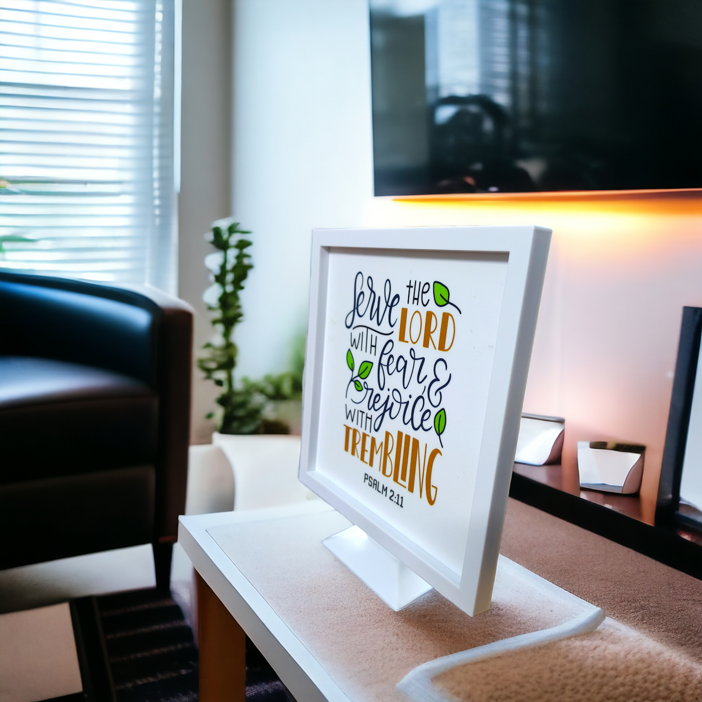 Stand Frame | High Quality | Best Gift For Home Decor | ( Psalms : 2:11 )